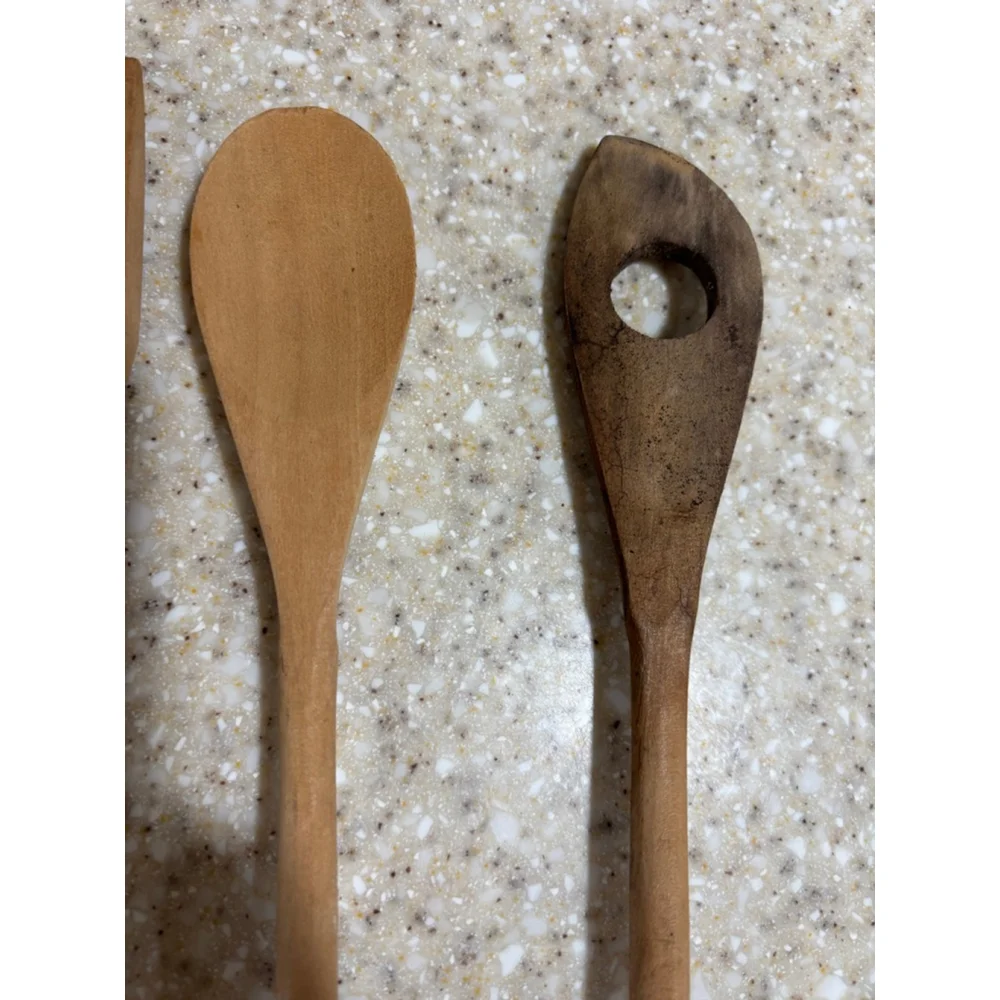 Sunflower Cooking Utensils Set of 4, Wood, Yellow Sunflower Handles One Size
